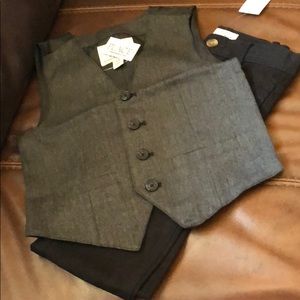 Boys vest and slim dress pant set